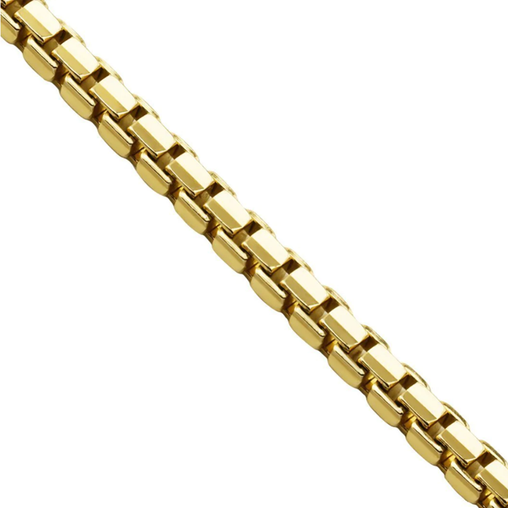 Rounded Box Chain - Solid Gold